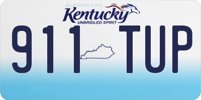 KY license plate 911TUP