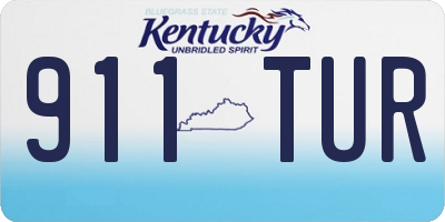 KY license plate 911TUR
