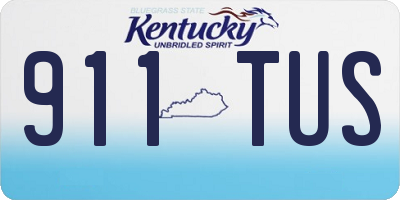 KY license plate 911TUS