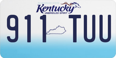 KY license plate 911TUU