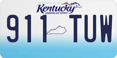 KY license plate 911TUW