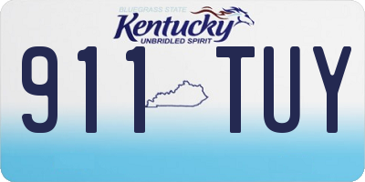 KY license plate 911TUY