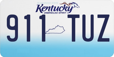 KY license plate 911TUZ