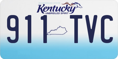 KY license plate 911TVC