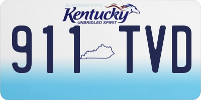 KY license plate 911TVD