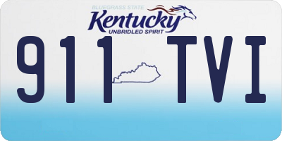 KY license plate 911TVI
