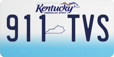 KY license plate 911TVS