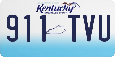 KY license plate 911TVU