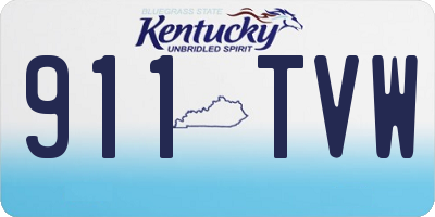 KY license plate 911TVW