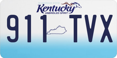 KY license plate 911TVX