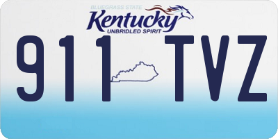 KY license plate 911TVZ