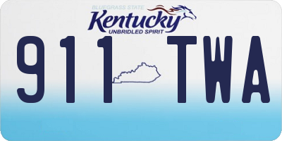 KY license plate 911TWA