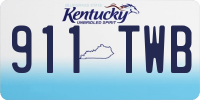 KY license plate 911TWB