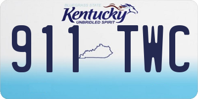 KY license plate 911TWC