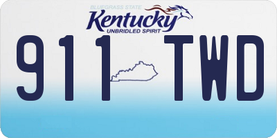 KY license plate 911TWD