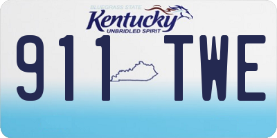 KY license plate 911TWE