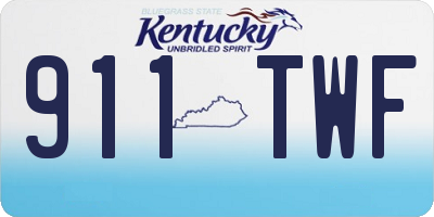 KY license plate 911TWF
