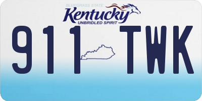KY license plate 911TWK