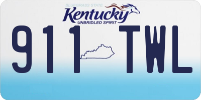 KY license plate 911TWL