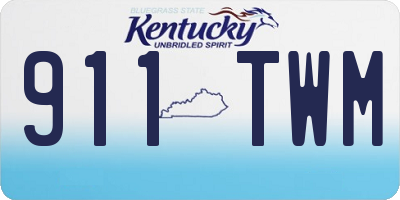 KY license plate 911TWM