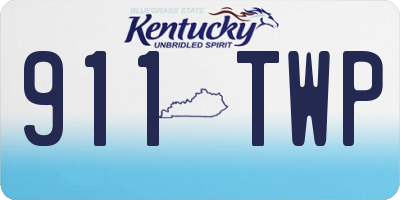 KY license plate 911TWP