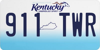 KY license plate 911TWR