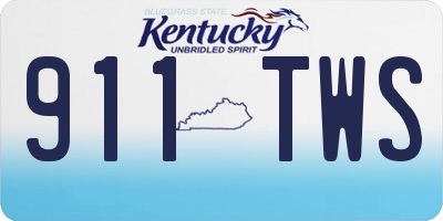 KY license plate 911TWS