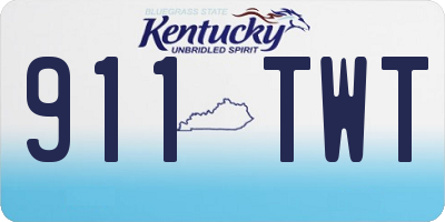 KY license plate 911TWT