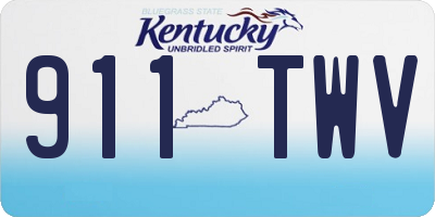 KY license plate 911TWV