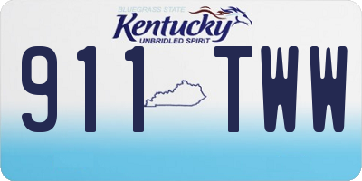 KY license plate 911TWW