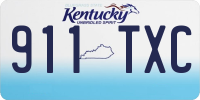 KY license plate 911TXC