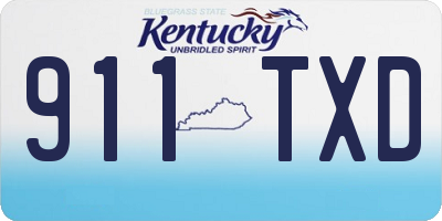 KY license plate 911TXD