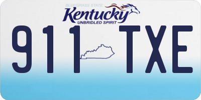 KY license plate 911TXE
