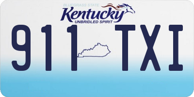 KY license plate 911TXI