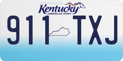 KY license plate 911TXJ