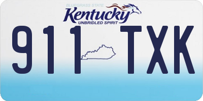 KY license plate 911TXK