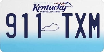 KY license plate 911TXM