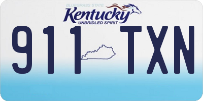 KY license plate 911TXN