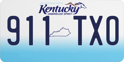 KY license plate 911TXO