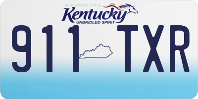 KY license plate 911TXR