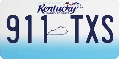 KY license plate 911TXS