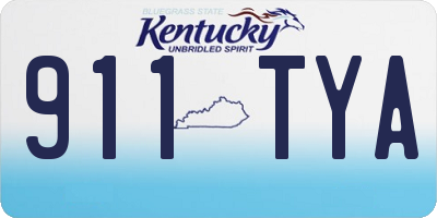 KY license plate 911TYA