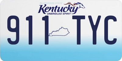 KY license plate 911TYC