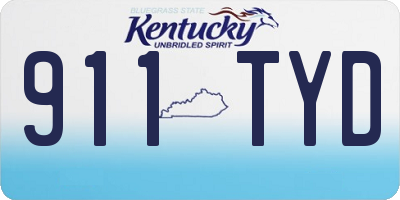 KY license plate 911TYD