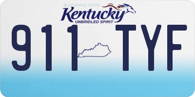 KY license plate 911TYF