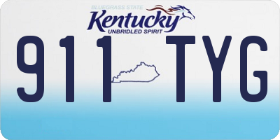 KY license plate 911TYG