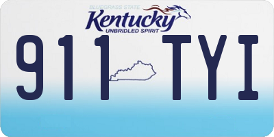 KY license plate 911TYI