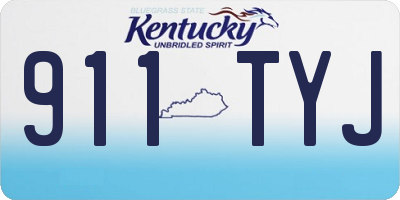 KY license plate 911TYJ