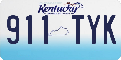 KY license plate 911TYK