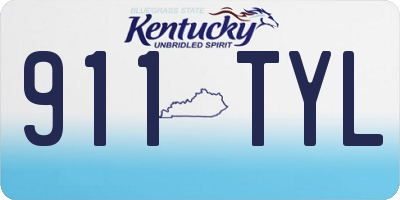 KY license plate 911TYL
